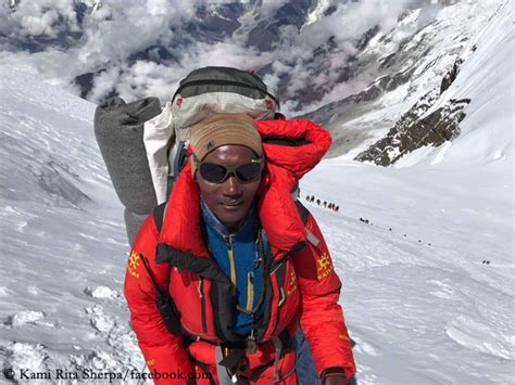 Sherpa guide Kami Rita scales Mount Everest for a record 28th time